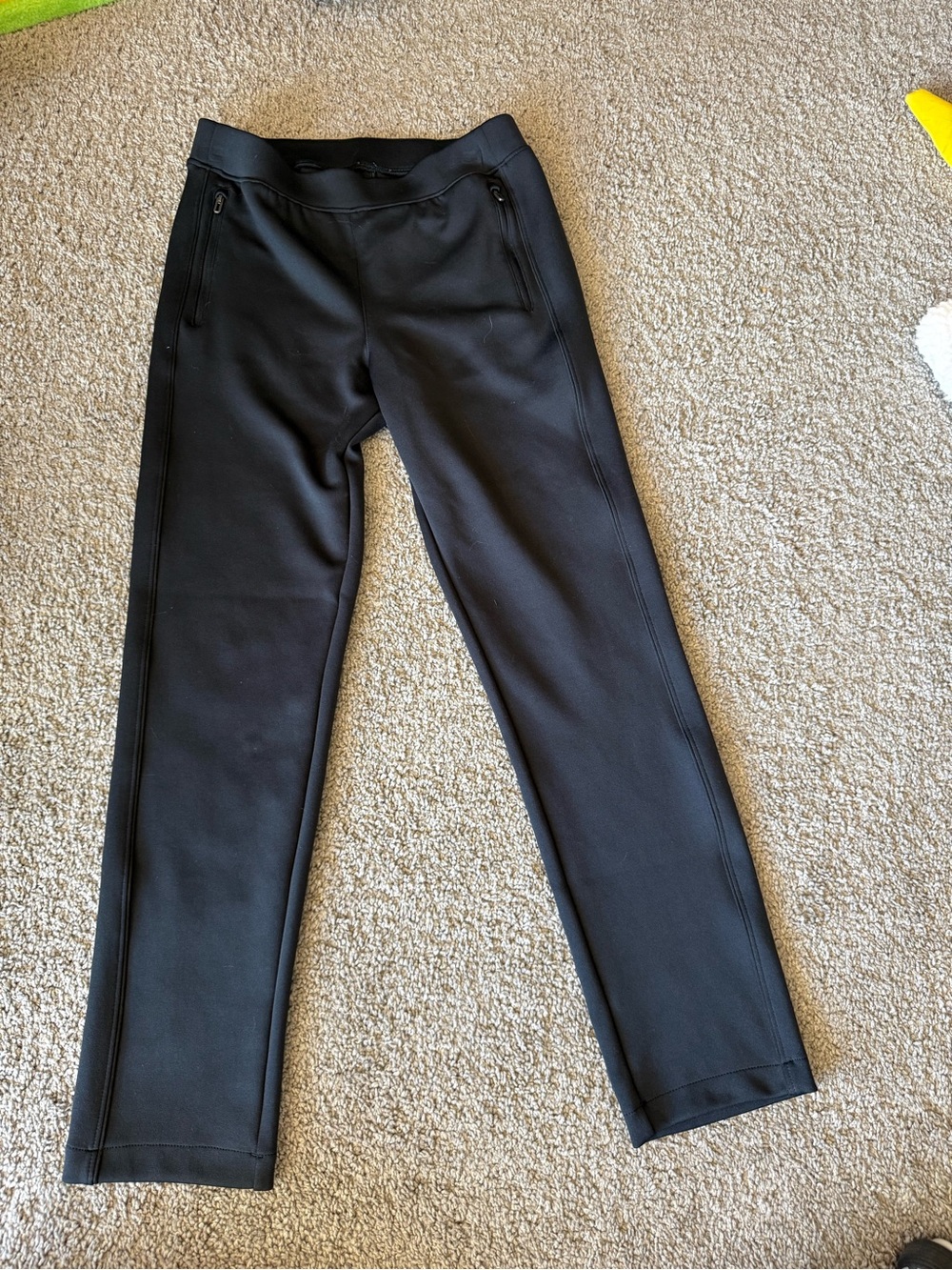Black Slim Straight Active Pants